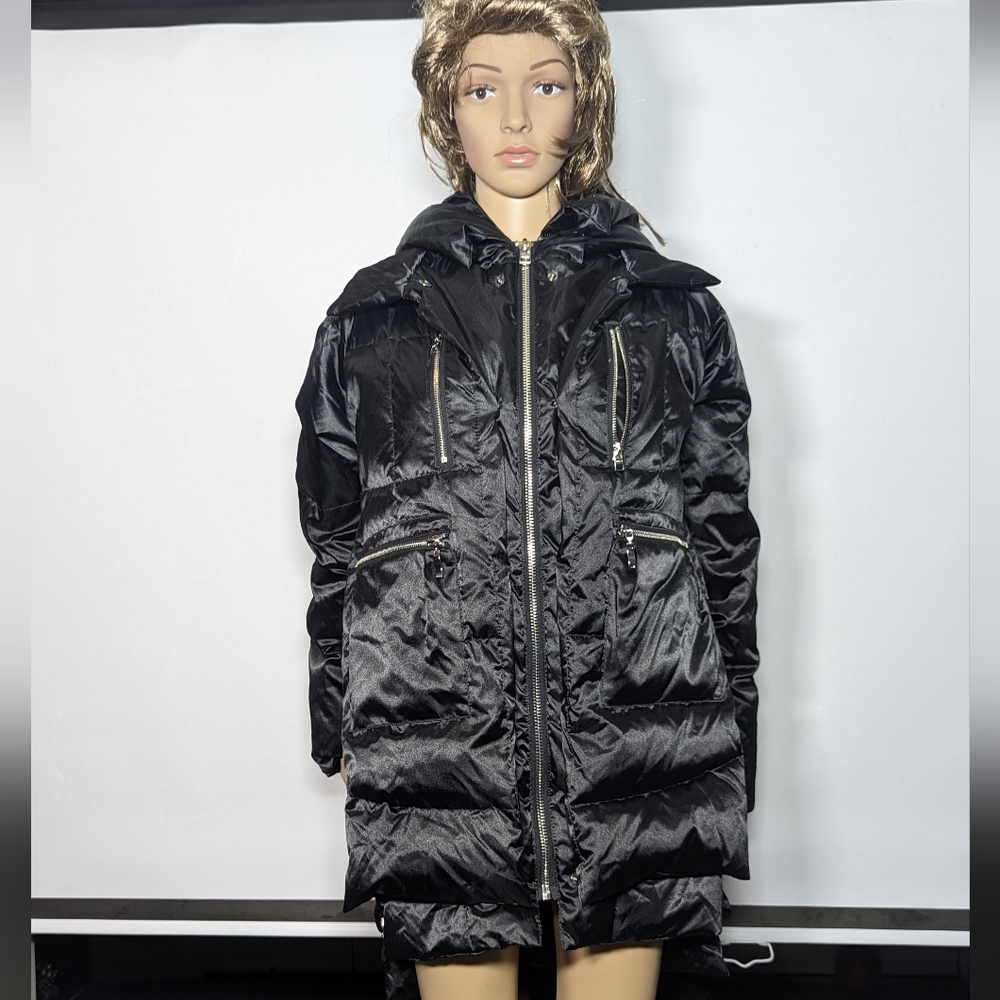 NEW Orolay Women's Thickened Down Jacket Warm Winter Down Coat black shiny Large